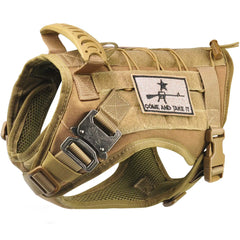 SALFSE Tactical Service Dog Vest Harness K9 Military Molle Dog Vest for Outdoor Training Wear-Resisting Pet Harness with Rubber Handle & Metal Buckle
