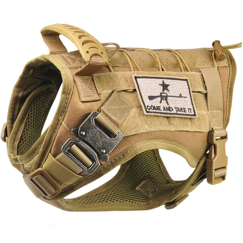 SALFSE Tactical Service Dog Vest Harness K9 Military Molle Dog Vest for Outdoor Training Wear-Resisting Pet Harness with Rubber Handle & Metal Buckle