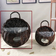 Woven Wall-Mounted Flower Pot Basket for Decor