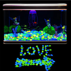 100PCS Glow-in-the-Dark Garden Pebbles