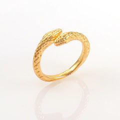 Creative Snake Shape Zircon Ring for Men and Women