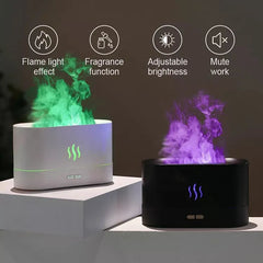 USB Flame Humidifier & LED Diffuser