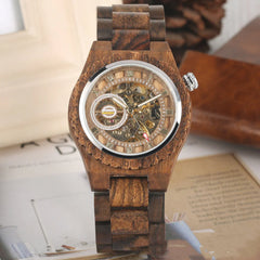 Crafted Wood Mechanical Watch