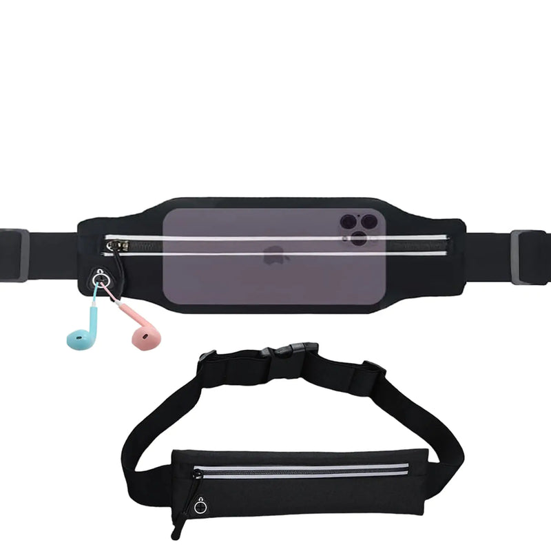 Slim Running Belt Fanny Pack for Men Women Running Hiking Cycling Phone Holder Reflective Runners Pouch Waist Pack for Workout Money Belt Running Gear Accessories Gift【Fits All Size Phones】