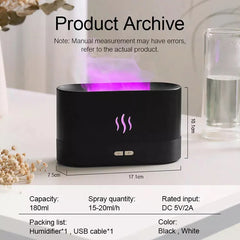 USB Flame Humidifier & LED Diffuser