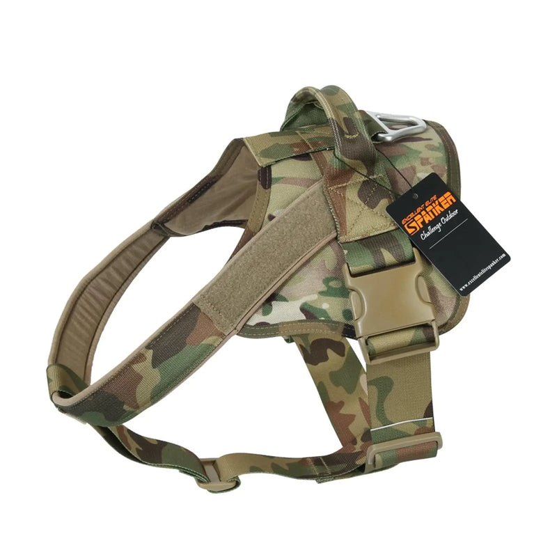 EXCELLENT ELITE SPANKER Tactical Dog Harness Patrol K9 Harness Service Dog Vest Military Dog Vest Working Dog Vest with Handle(MCP-L)